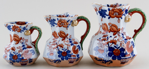 Jugs or Pitchers set of three c1899